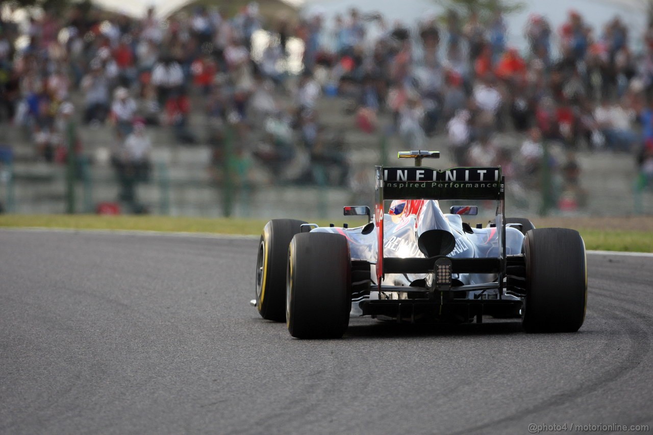 GP GIAPPONE, 05.10.2012- Prove Libere 2, Mark Webber (AUS) Red Bull Racing RB8