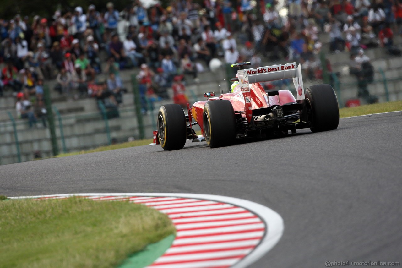 GP GIAPPONE, 05.10.2012- Prove Libere 2, Felipe Massa (BRA) Ferrari F2012 
