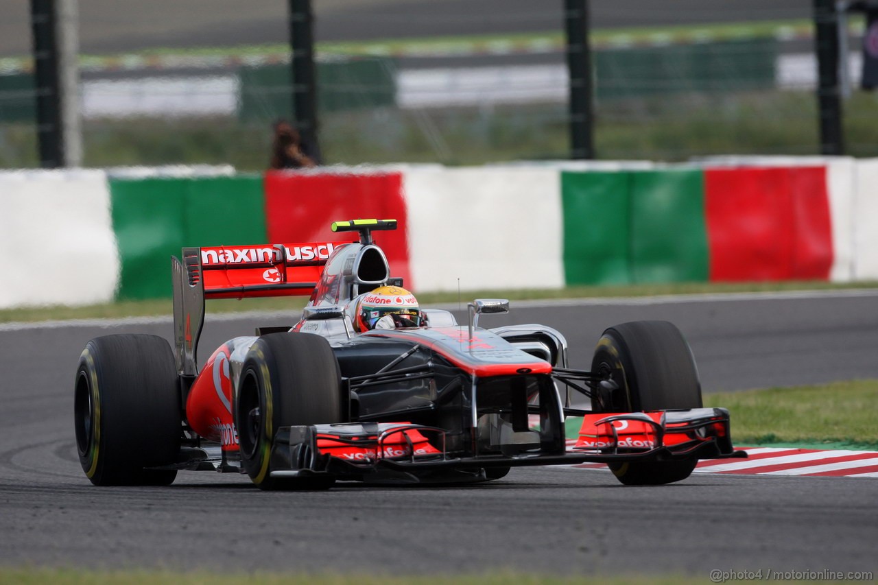 GP GIAPPONE, 05.10.2012- Prove Libere 2, Lewis Hamilton (GBR) McLaren Mercedes MP4-27 