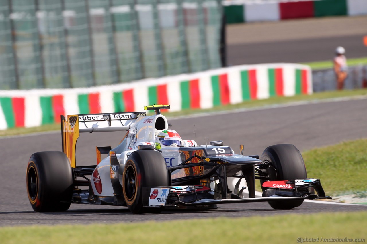 GP GIAPPONE, 05.10.2012- Prove Libere 2, Sergio Prez (MEX) Sauber F1 Team C31