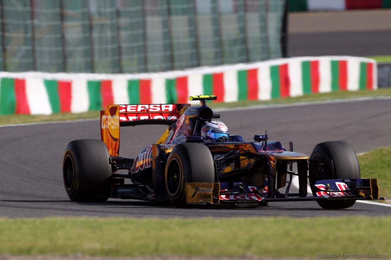 GP GIAPPONE, 05.10.2012- Prove Libere 2, Jean-Eric Vergne (FRA) Scuderia Toro Rosso STR7