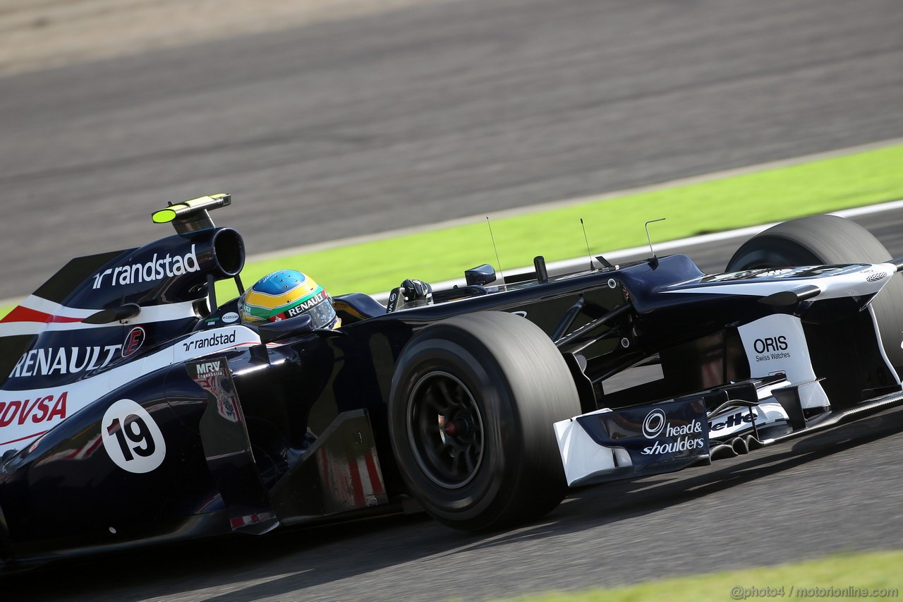 GP GIAPPONE, 05.10.2012- Prove Libere 2, Bruno Senna (BRA) Williams F1 Team FW34 