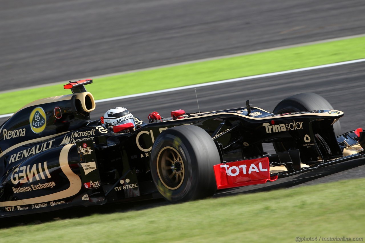 GP GIAPPONE, 05.10.2012- Prove Libere 2, Kimi Raikkonen (FIN) Lotus F1 Team E20 
