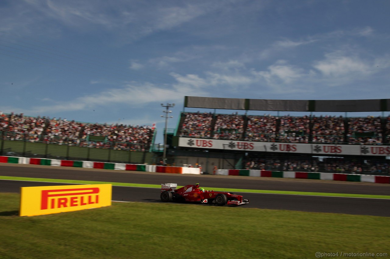 GP GIAPPONE, 05.10.2012- Prove Libere 2, Felipe Massa (BRA) Ferrari F2012