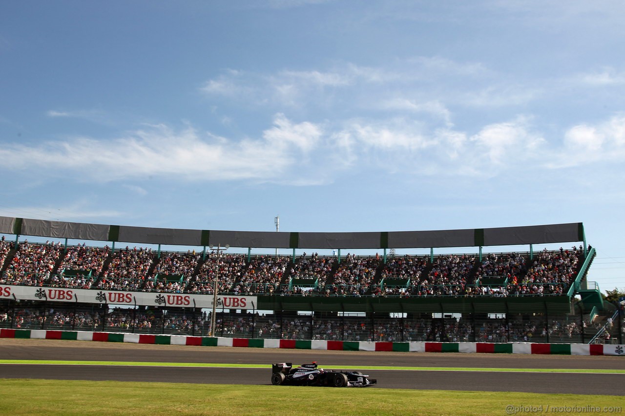 GP GIAPPONE, 05.10.2012- Prove Libere 2, Pastor Maldonado (VEN) Williams F1 Team FW34 