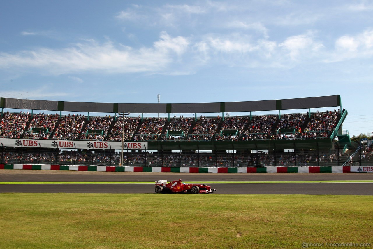 GP GIAPPONE, 05.10.2012- Prove Libere 2, Fernando Alonso (ESP) Ferrari F2012 