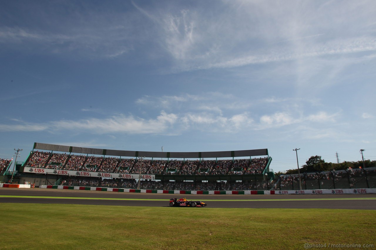 GP GIAPPONE, 05.10.2012- Prove Libere 2, Mark Webber (AUS) Red Bull Racing RB8 