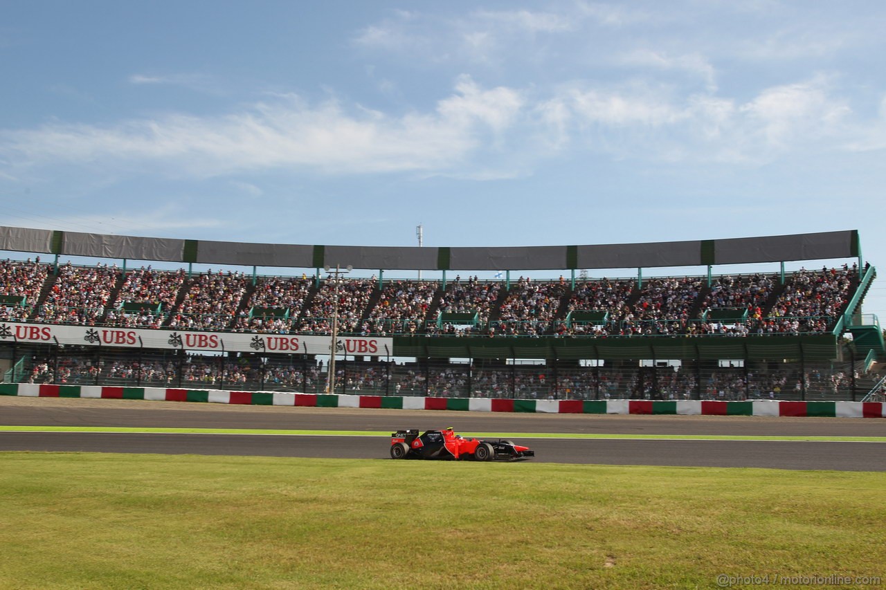 GP GIAPPONE, 05.10.2012- Prove Libere 2, Charles Pic (FRA) Marussia F1 Team MR01 