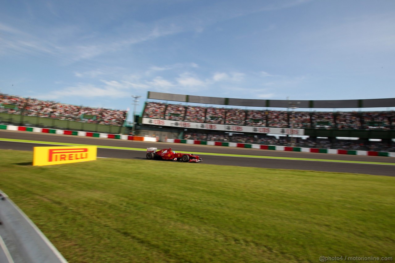 GP GIAPPONE, 05.10.2012- Prove Libere 2, Fernando Alonso (ESP) Ferrari F2012