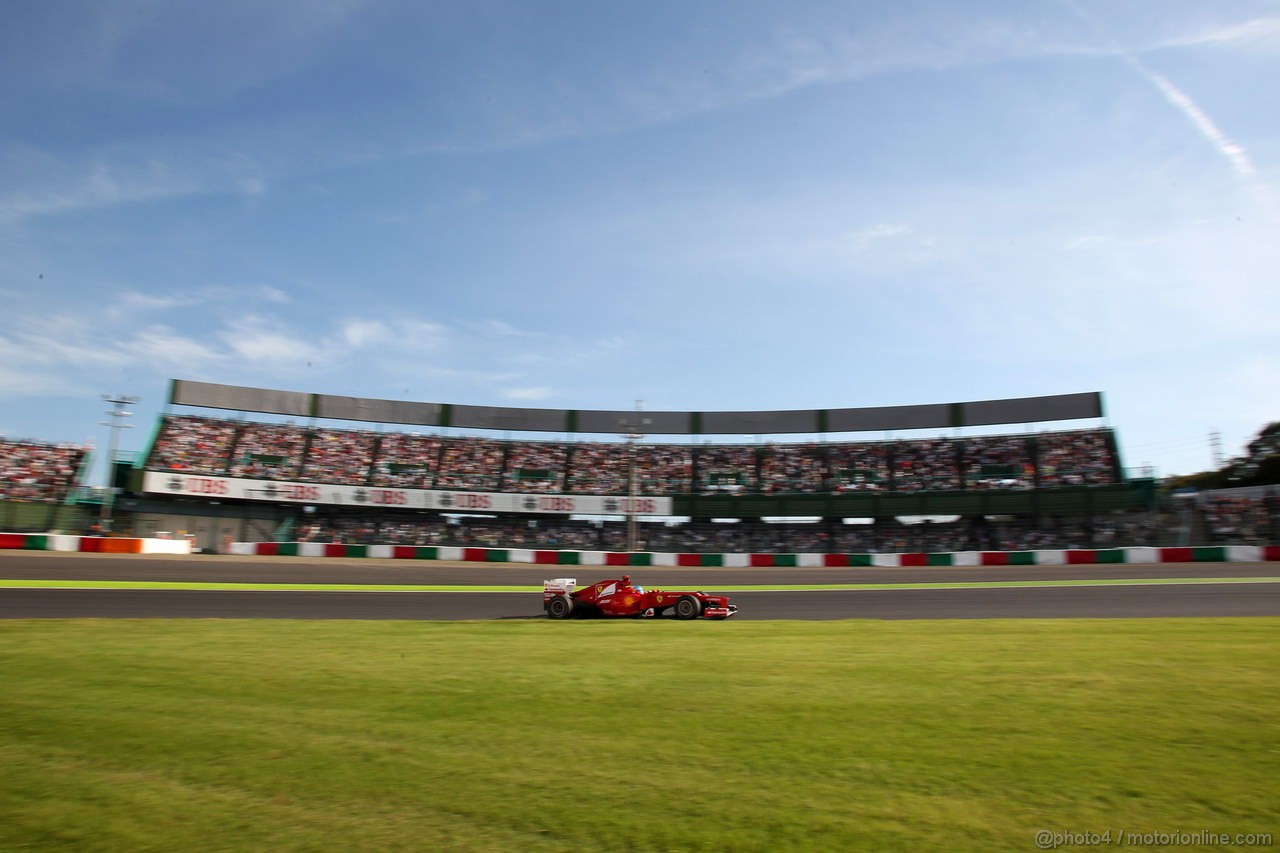 GP GIAPPONE, 05.10.2012- Prove Libere 2, Fernando Alonso (ESP) Ferrari F2012