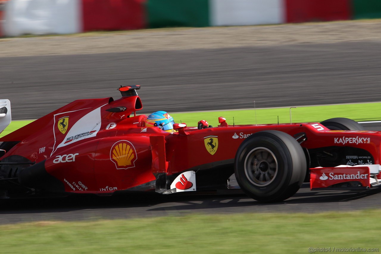 GP GIAPPONE, 05.10.2012- Prove Libere 2, Fernando Alonso (ESP) Ferrari F2012