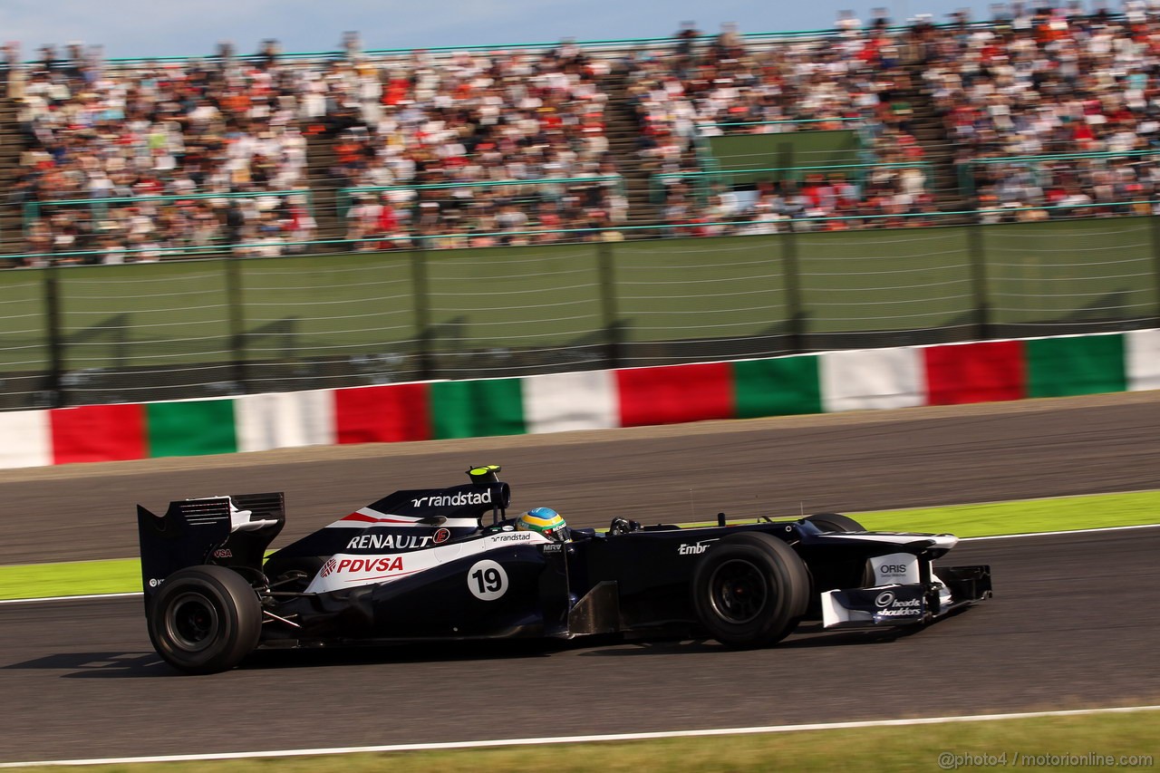 GP GIAPPONE, 05.10.2012- Prove Libere 2, Bruno Senna (BRA) Williams F1 Team FW34 