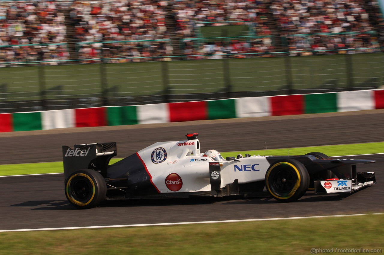 GP GIAPPONE, 05.10.2012- Prove Libere 2, Kamui Kobayashi (JAP) Sauber F1 Team C31 