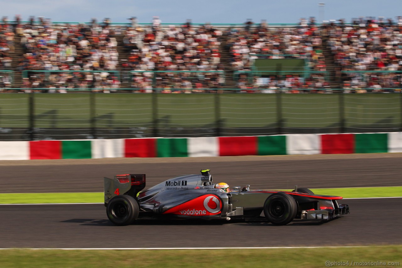 GP GIAPPONE, 05.10.2012- Prove Libere 2, Lewis Hamilton (GBR) McLaren Mercedes MP4-27