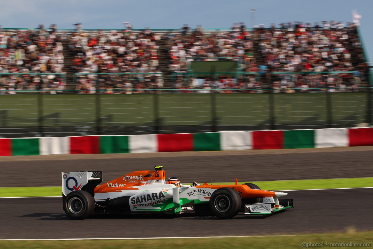 GP GIAPPONE, 05.10.2012- Prove Libere 2, Nico Hulkenberg (GER) Sahara Force India F1 Team VJM05