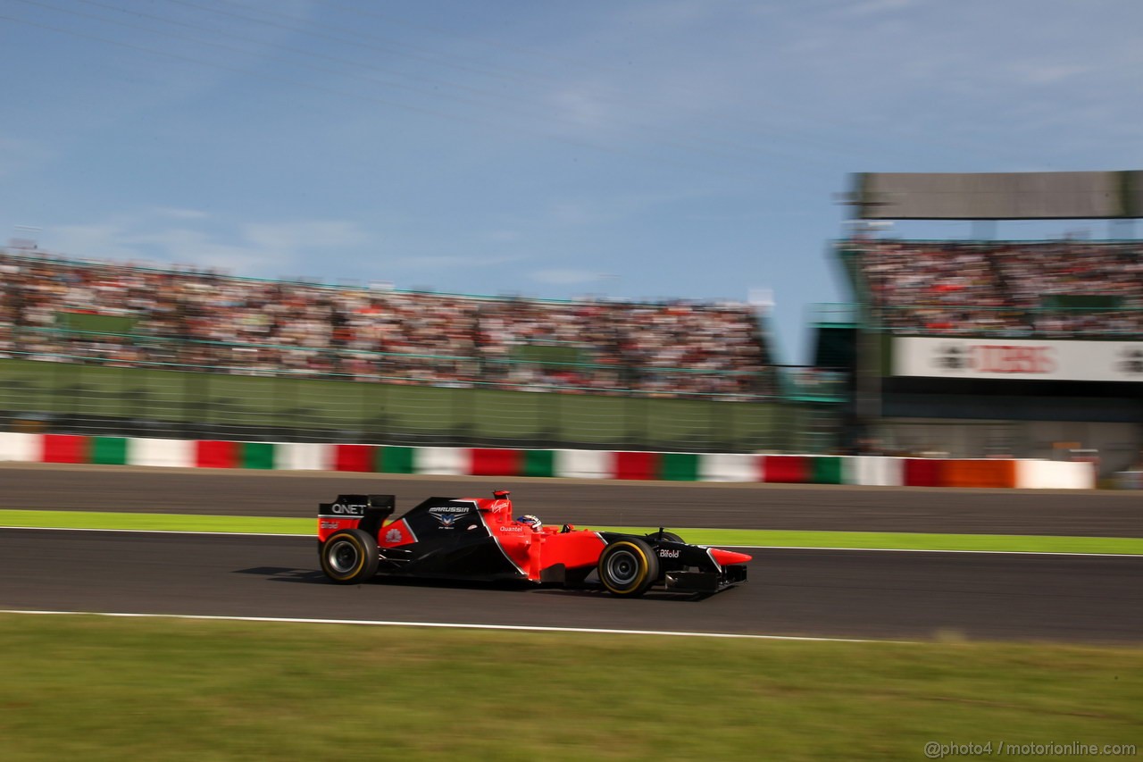 GP GIAPPONE, 05.10.2012- Prove Libere 2, Timo Glock (GER) Marussia F1 Team MR01 