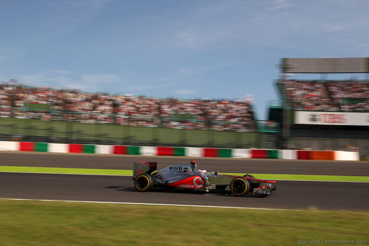 GP GIAPPONE, 05.10.2012- Prove Libere 2, Jenson Button (GBR) McLaren Mercedes MP4-27 