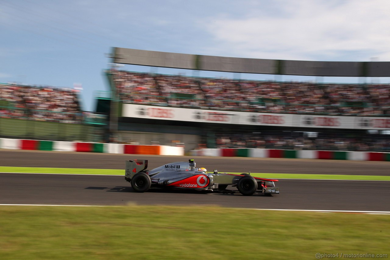 GP GIAPPONE, 05.10.2012- Prove Libere 2, Lewis Hamilton (GBR) McLaren Mercedes MP4-27 