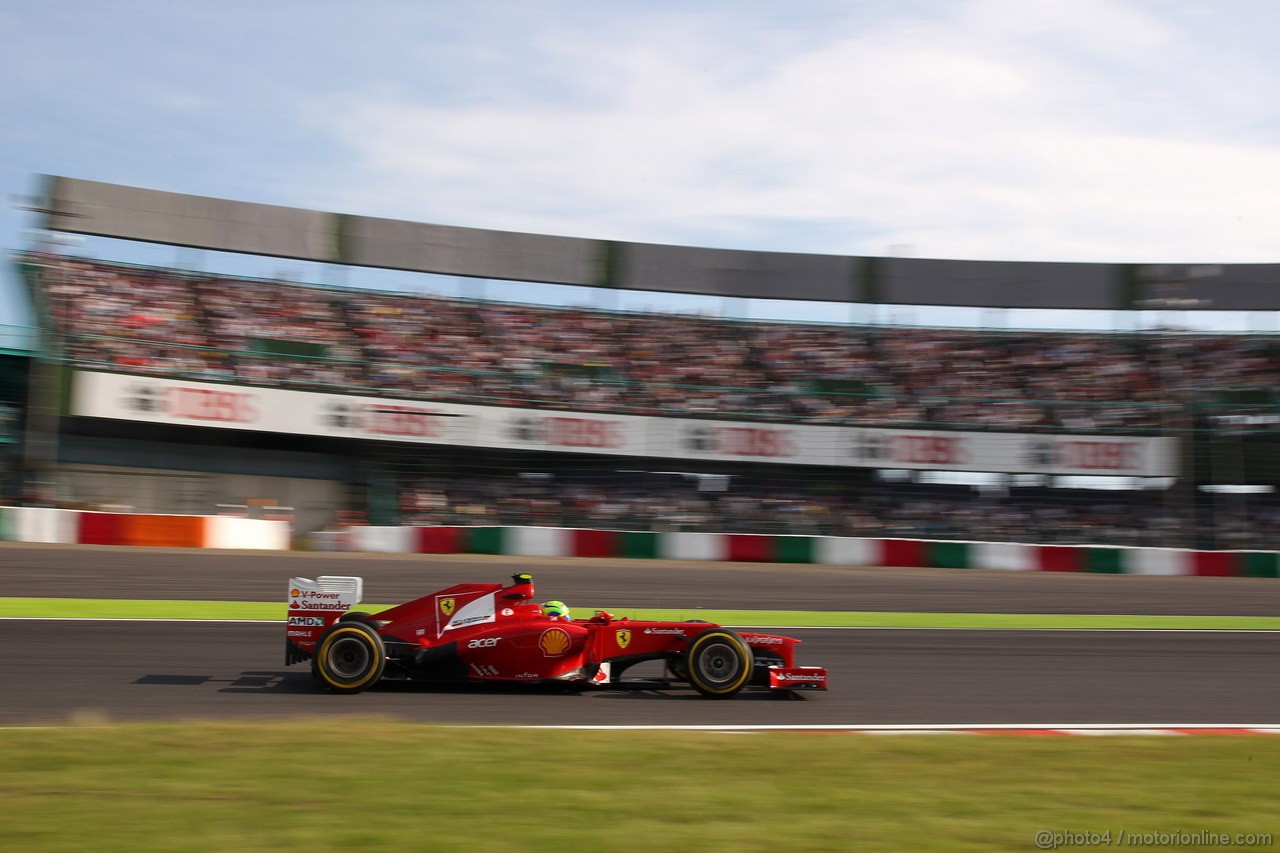 GP GIAPPONE, 05.10.2012- Prove Libere 2, Felipe Massa (BRA) Ferrari F2012 