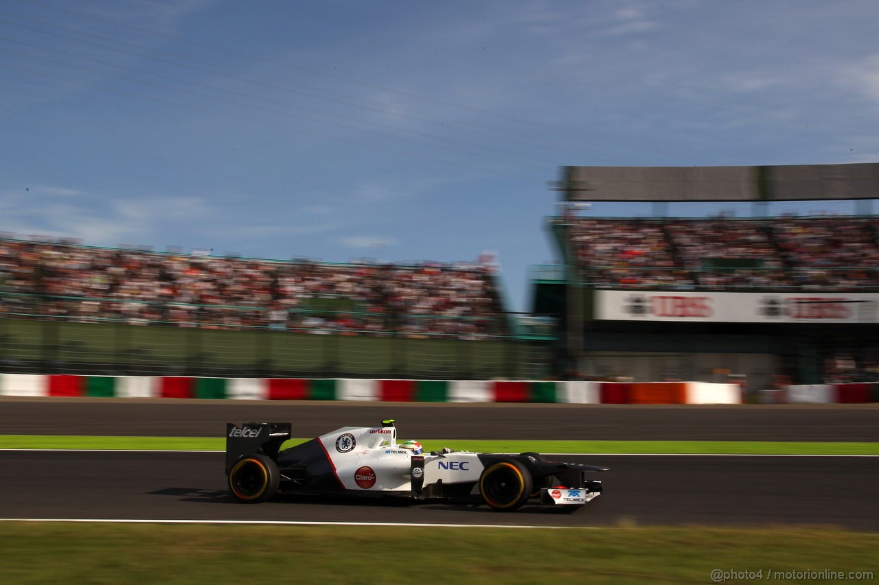 GP GIAPPONE, 05.10.2012- Prove Libere 2, Sergio Prez (MEX) Sauber F1 Team C31