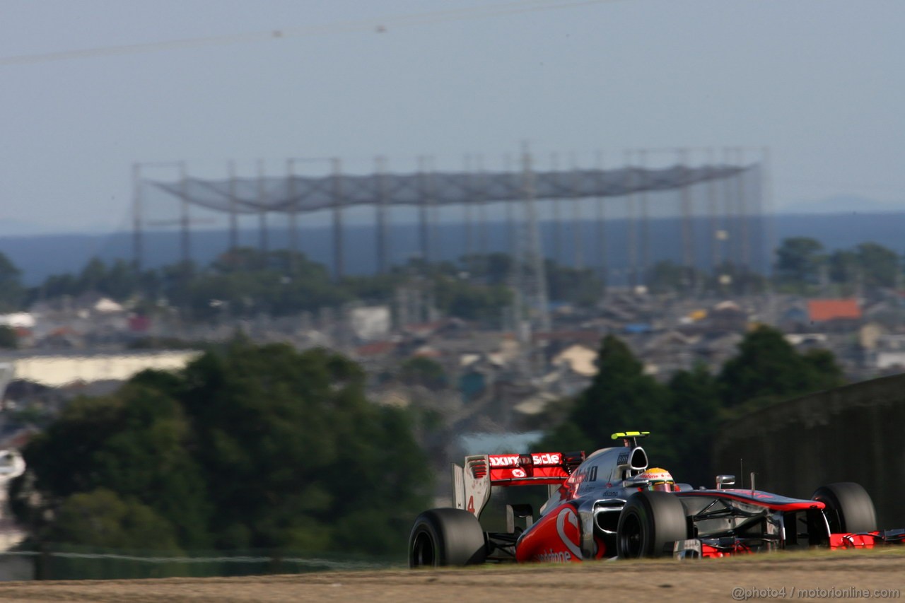 GP GIAPPONE, 05.10.2012- Prove Libere 2, Lewis Hamilton (GBR) McLaren Mercedes MP4-27