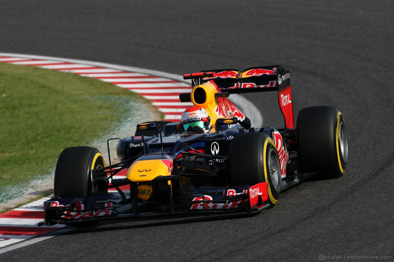 GP GIAPPONE, 05.10.2012- Prove Libere 2, Sebastian Vettel (GER) Red Bull Racing RB8