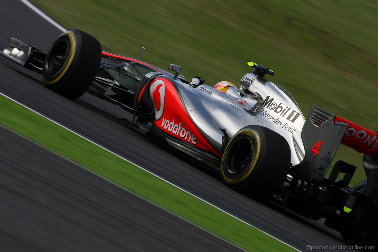 GP GIAPPONE, 05.10.2012- Prove Libere 2, Lewis Hamilton (GBR) McLaren Mercedes MP4-27 