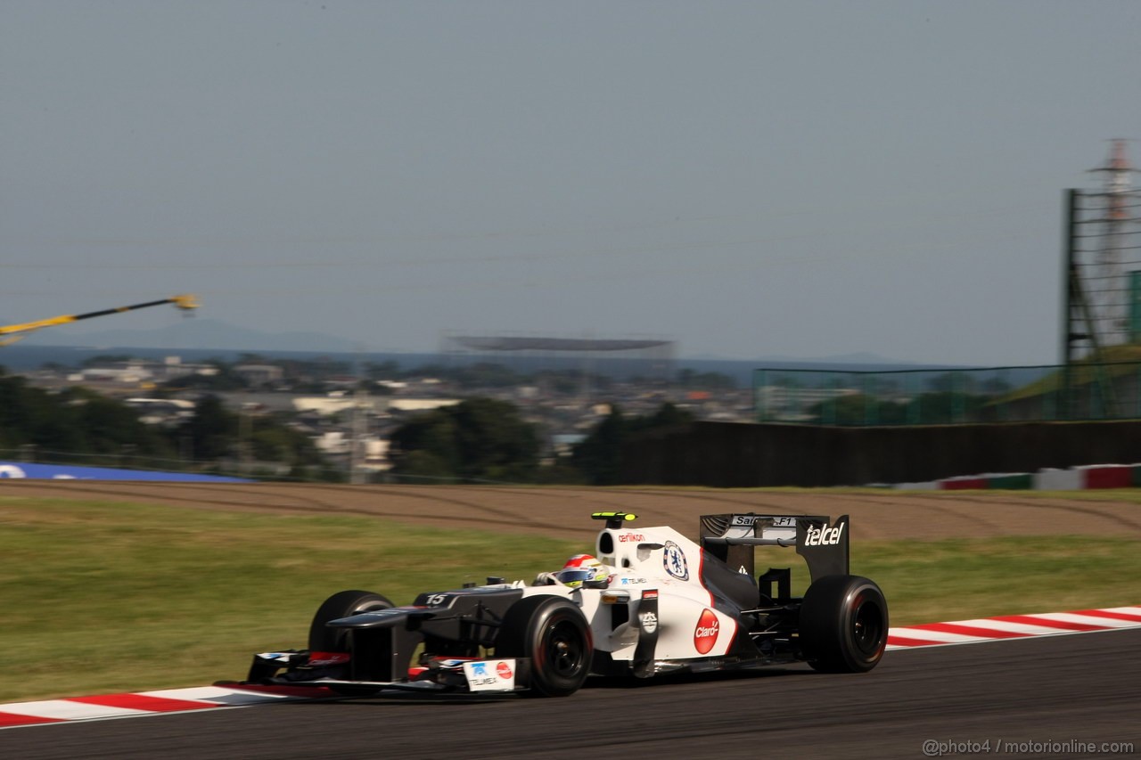 GP GIAPPONE, 05.10.2012- Prove Libere 2, Sergio Prez (MEX) Sauber F1 Team C31