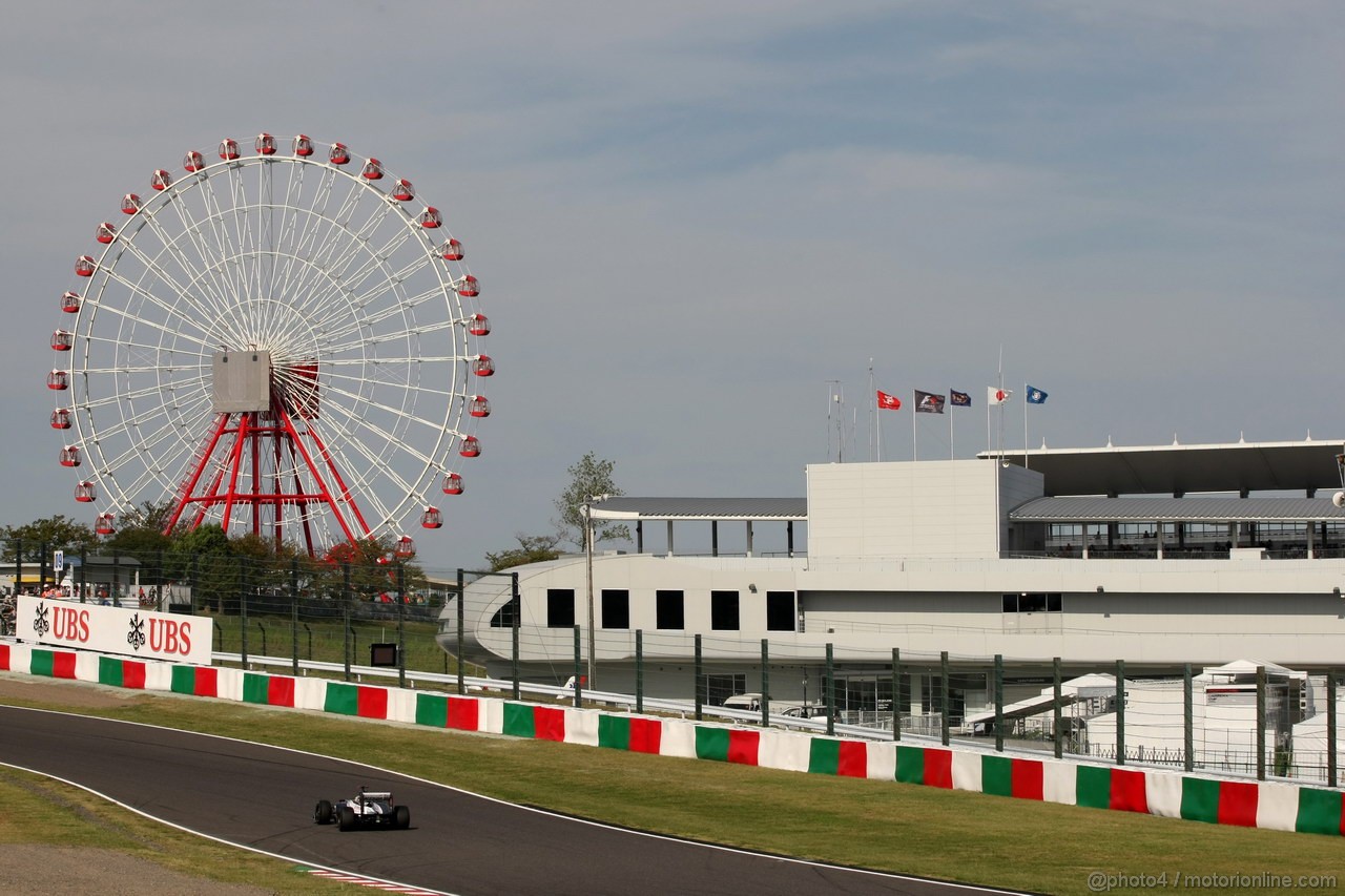 GP GIAPPONE, 05.10.2012- Prove Libere 2, Pastor Maldonado (VEN) Williams F1 Team FW34 