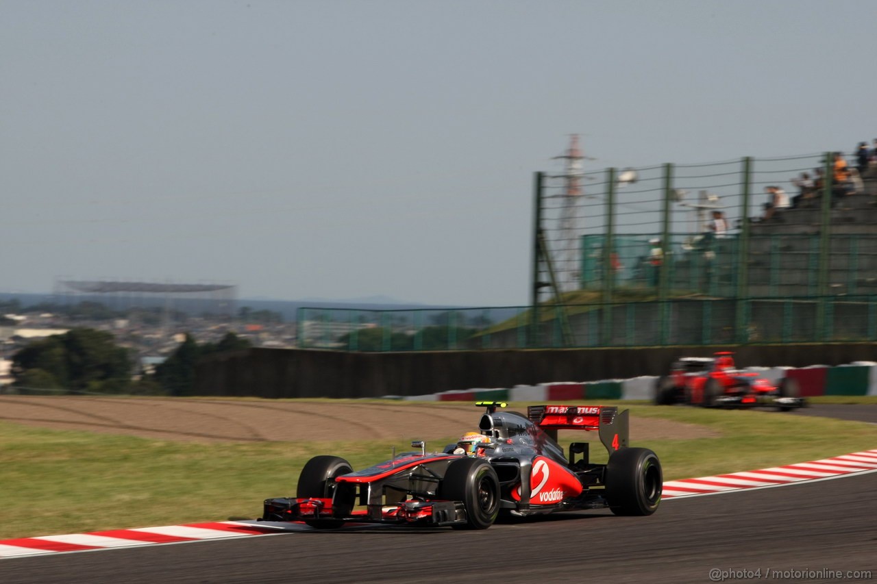GP GIAPPONE, 05.10.2012- Prove Libere 2, Lewis Hamilton (GBR) McLaren Mercedes MP4-27