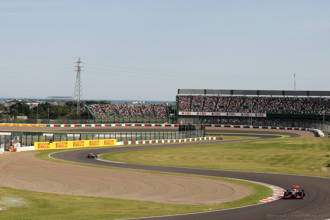 GP GIAPPONE, 05.10.2012- Prove Libere 2, Lewis Hamilton (GBR) McLaren Mercedes MP4-27 