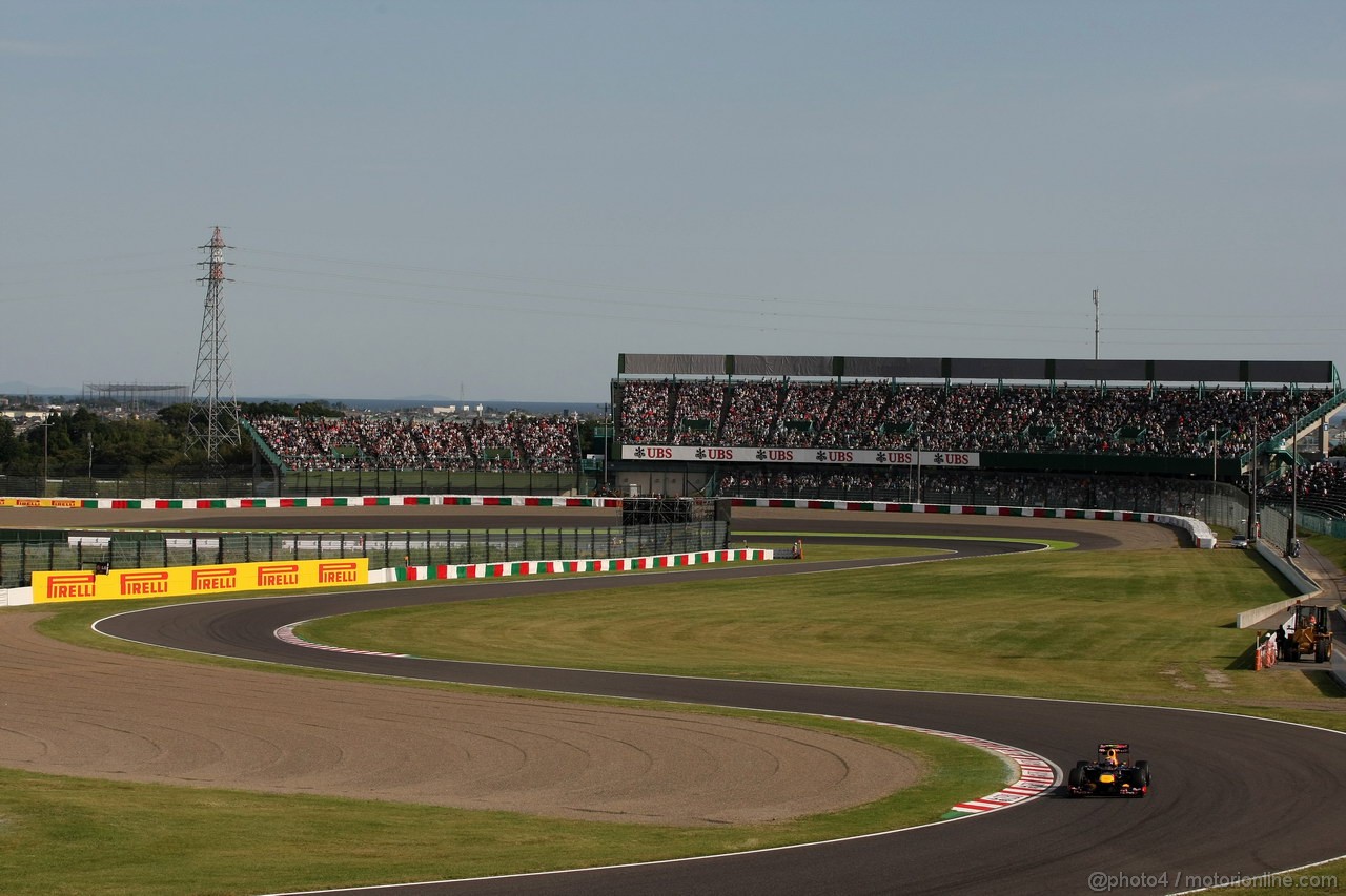 GP GIAPPONE, 05.10.2012- Prove Libere 2, Mark Webber (AUS) Red Bull Racing RB8 