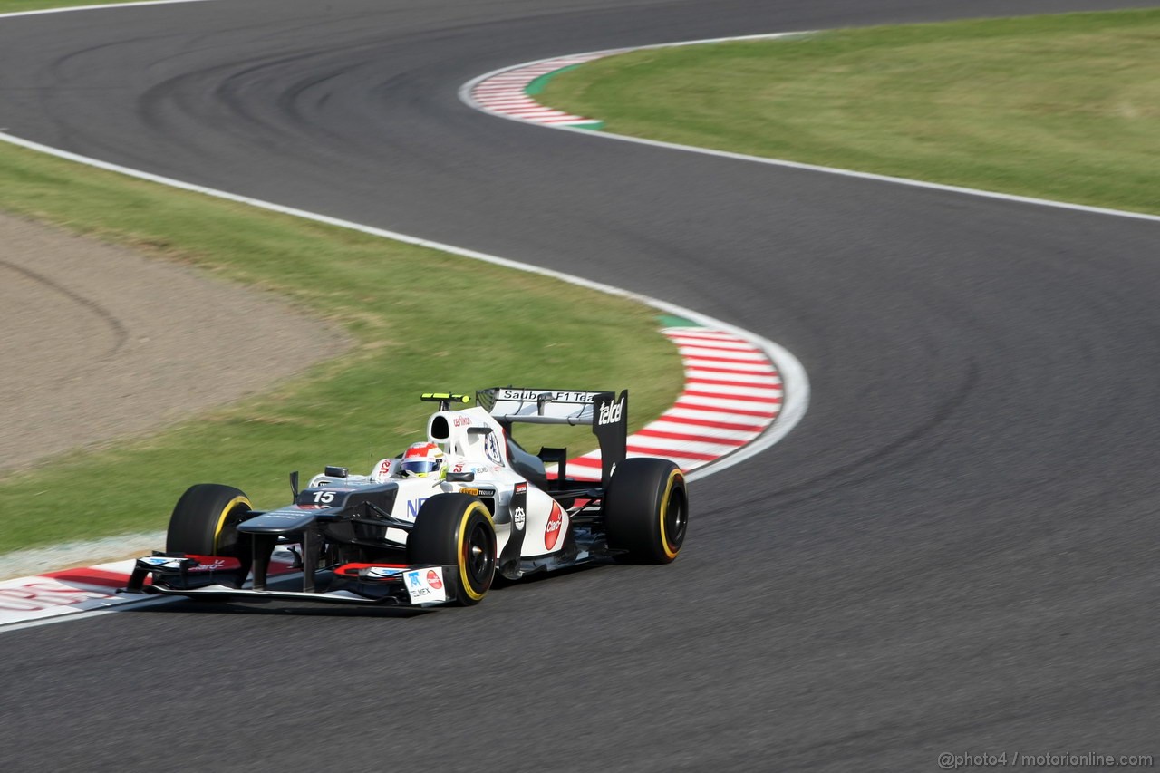 GP GIAPPONE, 05.10.2012- Prove Libere 2, Sergio Prez (MEX) Sauber F1 Team C31