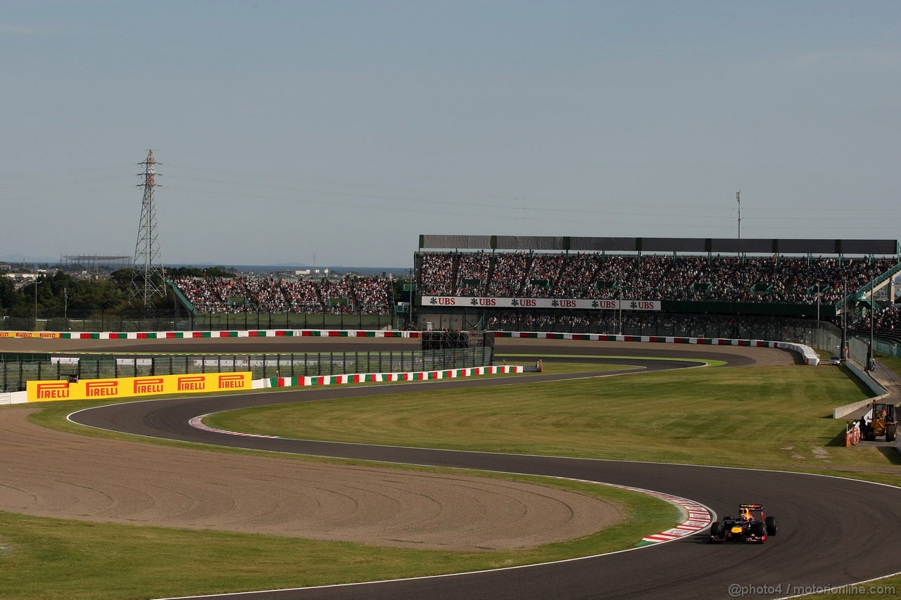 GP GIAPPONE, 05.10.2012- Prove Libere 2, Mark Webber (AUS) Red Bull Racing RB8 