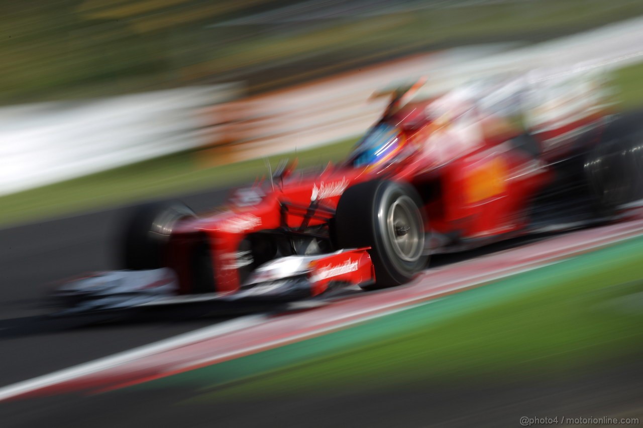 GP GIAPPONE, 05.10.2012- Prove Libere 2, Fernando Alonso (ESP) Ferrari F2012 