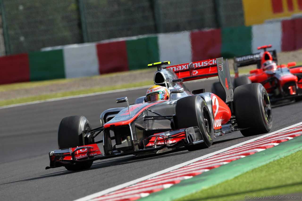 GP GIAPPONE, 05.10.2012- Prove Libere 2, Lewis Hamilton (GBR) McLaren Mercedes MP4-27 