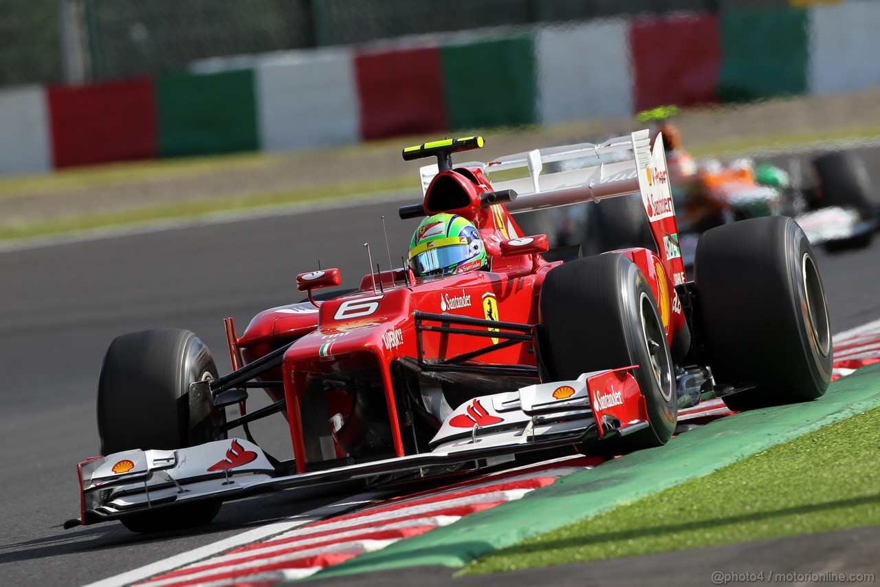 GP GIAPPONE, 05.10.2012- Prove Libere 2, Felipe Massa (BRA) Ferrari F2012