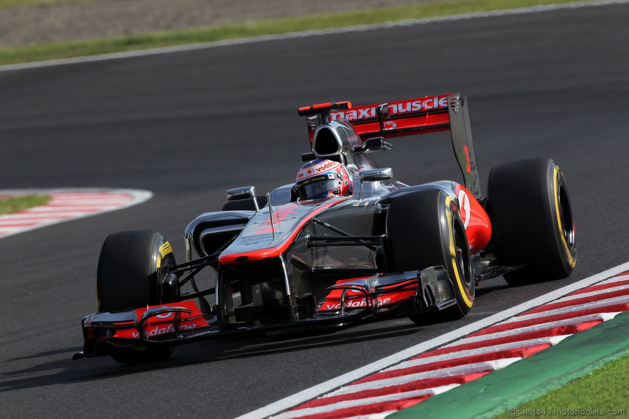 GP GIAPPONE, 05.10.2012- Prove Libere 2, Jenson Button (GBR) McLaren Mercedes MP4-27 