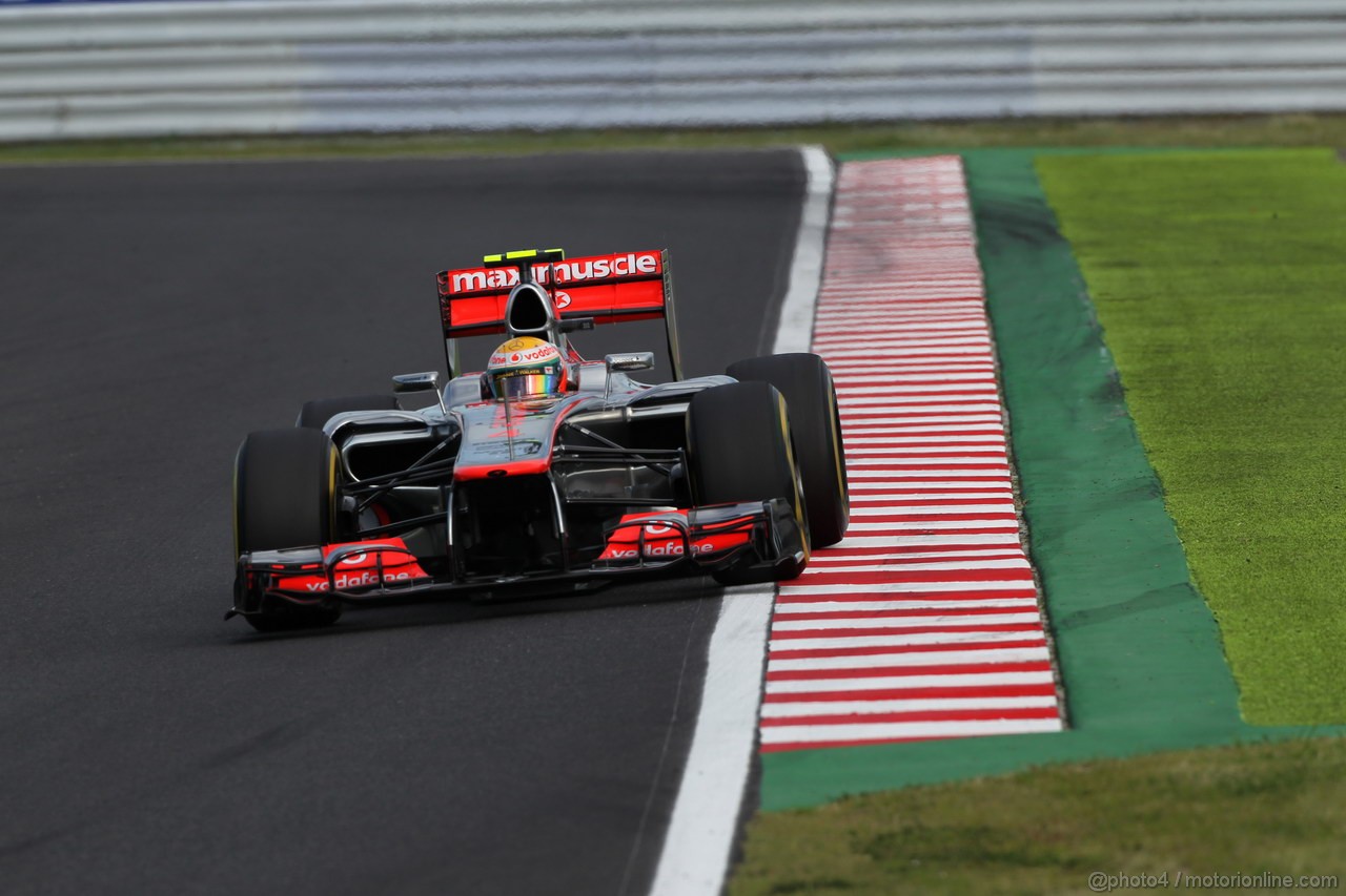 GP GIAPPONE, 05.10.2012- Prove Libere 2, Lewis Hamilton (GBR) McLaren Mercedes MP4-27 