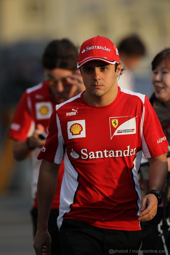 GP GIAPPONE, 05.10.2012- Felipe Massa (BRA) Ferrari F2012 