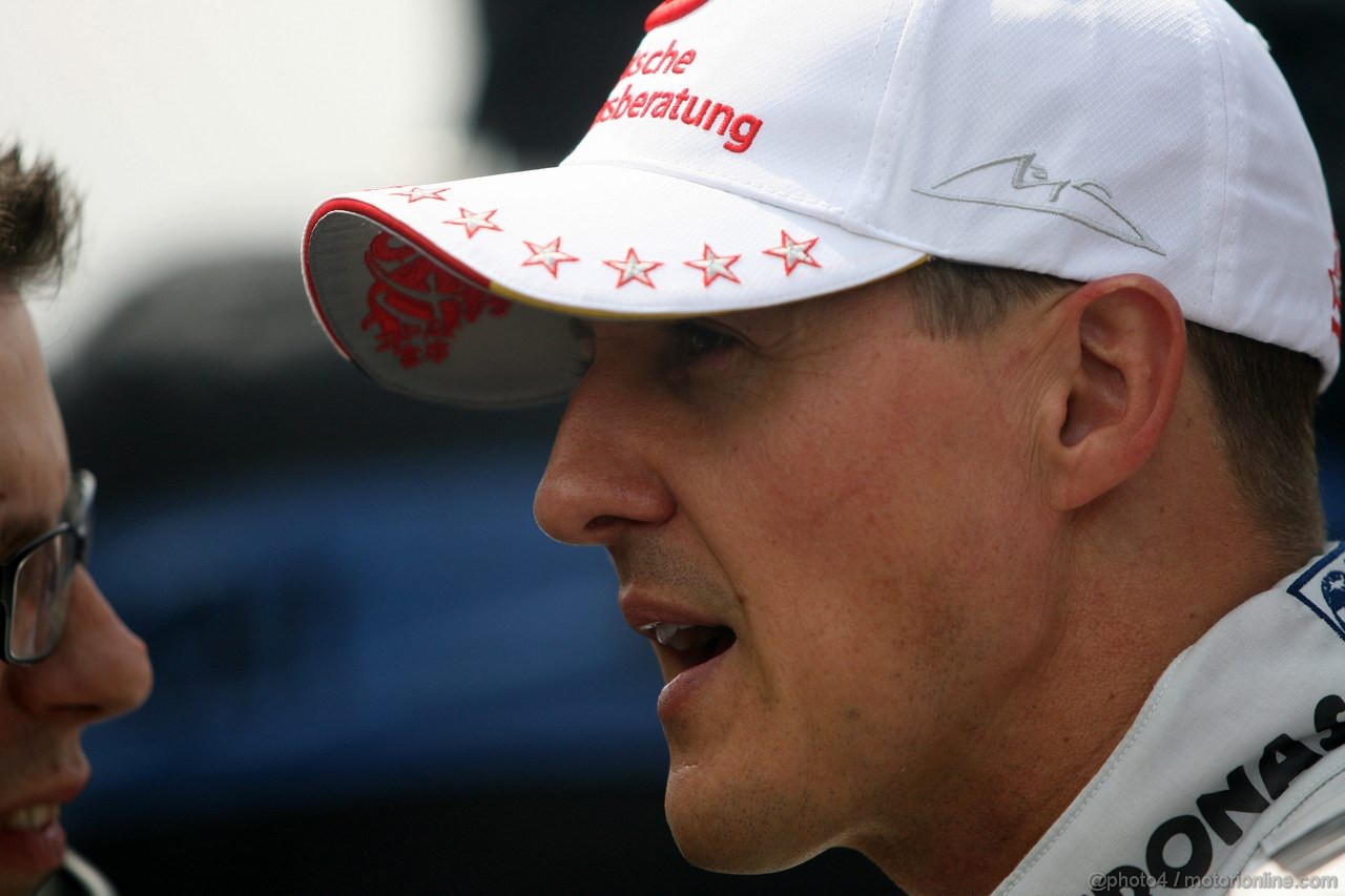 GP GRAN BRETAGNA, 08.07.2012- Gara, Michael Schumacher (GER) Mercedes AMG F1 W03 
