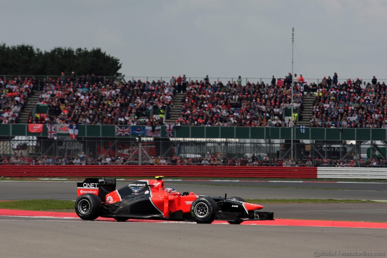 GP GRAN BRETAGNA, 08.07.2012- Gara, Charles Pic (FRA) Marussia F1 Team MR01 