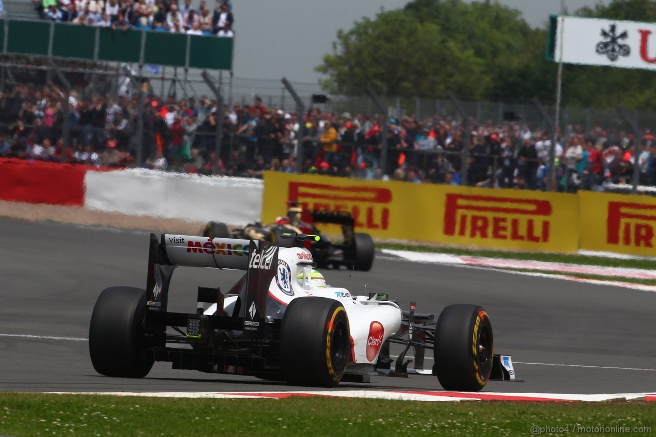 GP GRAN BRETAGNA, 08.07.2012- Gara, Sergio Pérez (MEX) Sauber F1 Team C31 