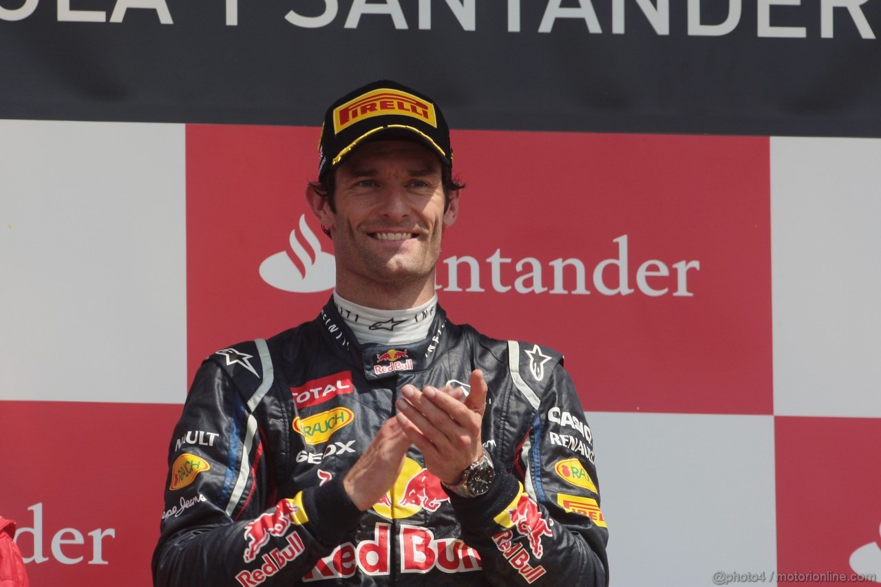 GP GRAN BRETAGNA, 08.07.2012- Gara, Mark Webber (AUS) Red Bull Racing RB8 vincitore