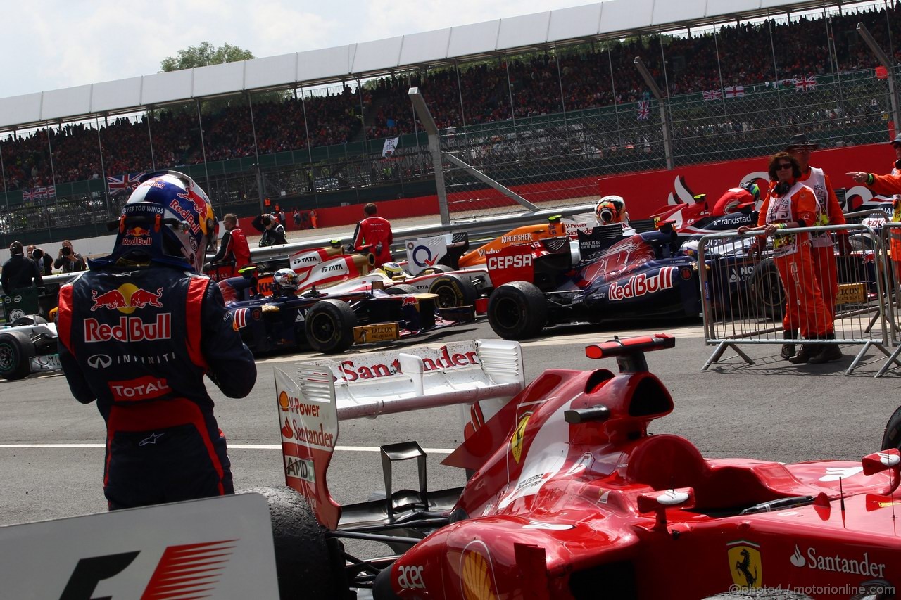 GP GRAN BRETAGNA, 08.07.2012- Gara, Sebastian Vettel (GER) Red Bull Racing RB8 