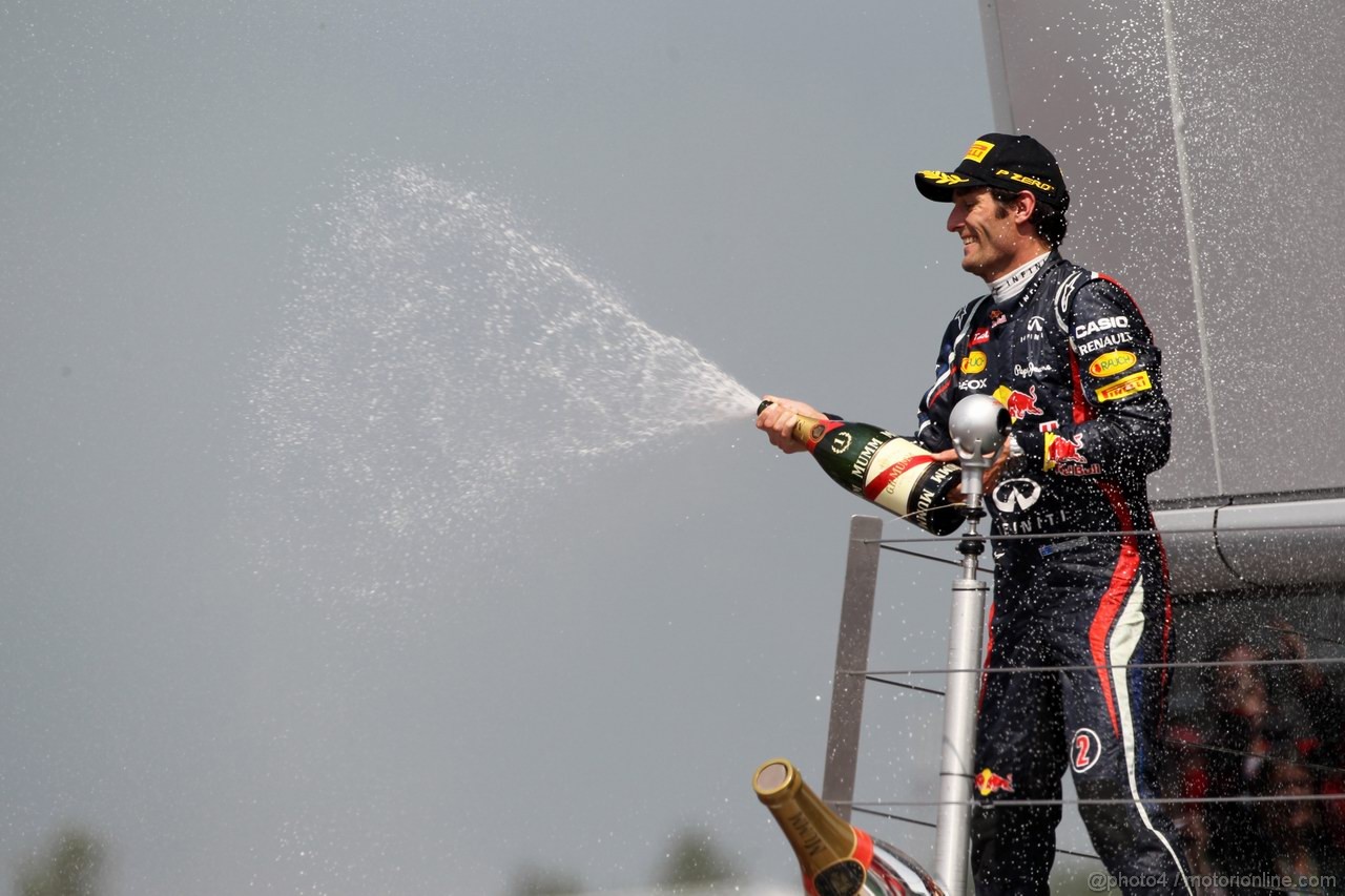 GP GRAN BRETAGNA, 08.07.2012- Gara, 1st position Mark Webber (AUS) Red Bull Racing RB8
