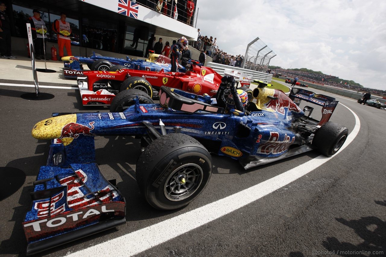 GP GRAN BRETAGNA, 08.07.2012- Gara, Mark Webber (AUS) Red Bull Racing RB8 vincitore 