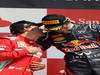 GP GRAN BRETAGNA, 08.07.2012- Gara, secondo Fernando Alonso (ESP) Ferrari F2012 e Mark Webber (AUS) Red Bull Racing RB8 vincitore 