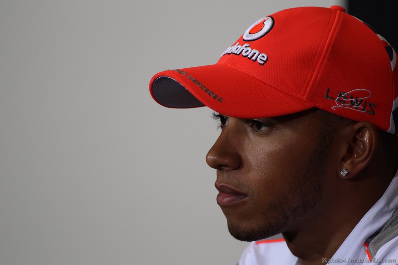 GP GRAN BRETAGNA, 05.07.2012- Conferenza Stampa, Lewis Hamilton (GBR) McLaren Mercedes MP4-27 