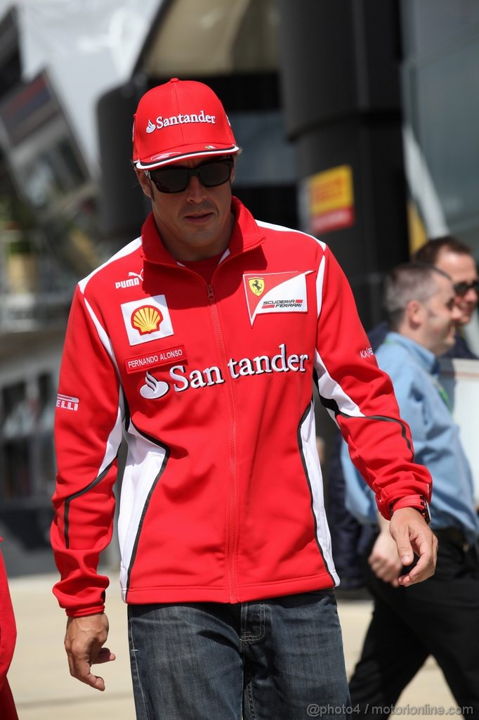 GP GRAN BRETAGNA, 05.07.2012- Conferenza Stampa, Fernando Alonso (ESP) Ferrari F2012 